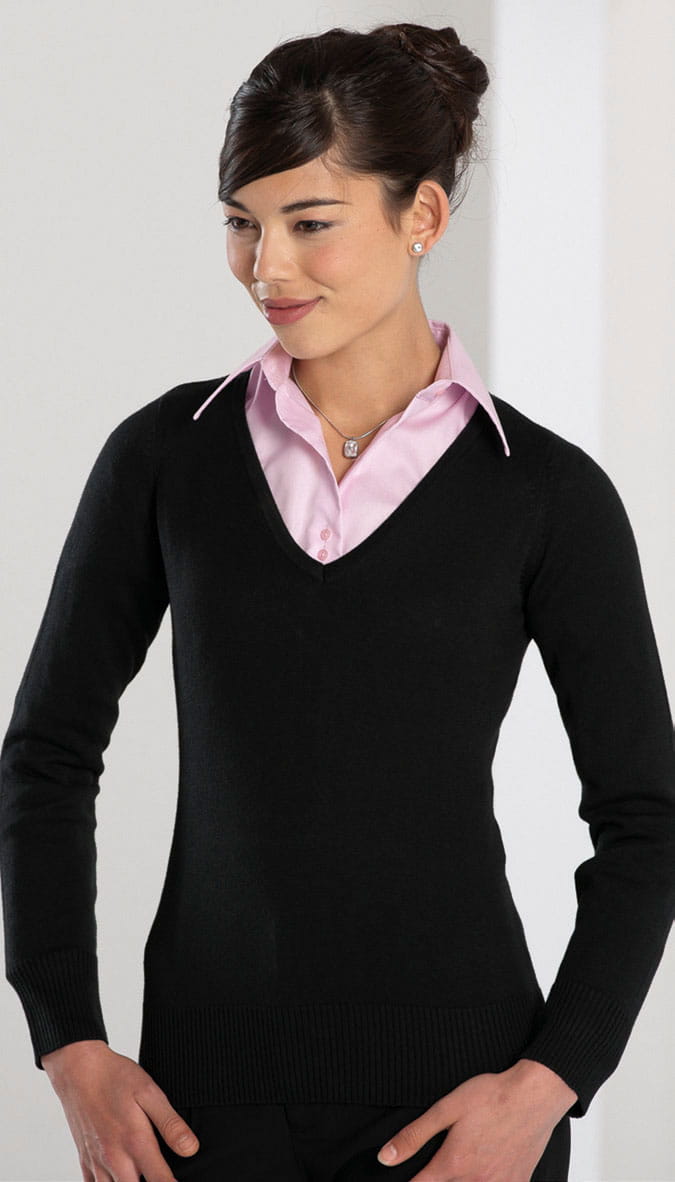 Sweter damski v‑neck