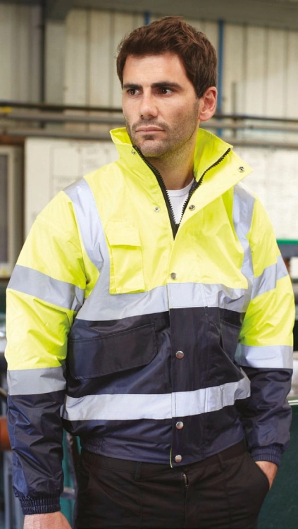 Dwukolorowa kurtka Hi-Vis Bomber