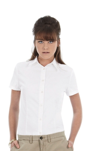 Bluzka Oxford z krótkimi rękawami