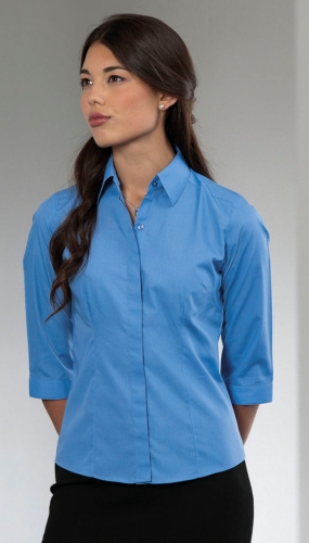 Bluzka popelinowa z rękawami 3/4